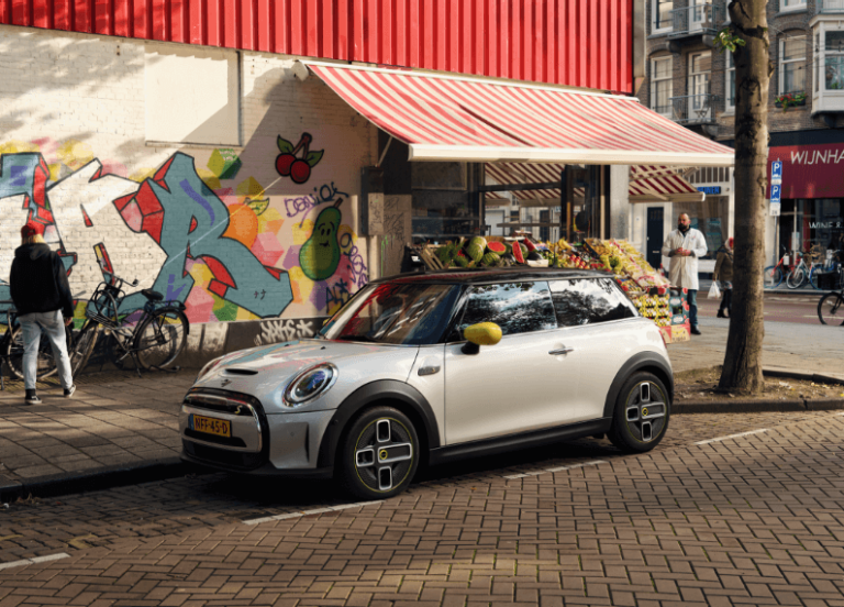 MINI Electric Parked on Street