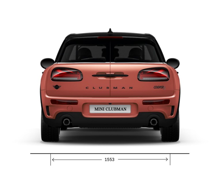 MINI Cooper – vue arrière – dimensions