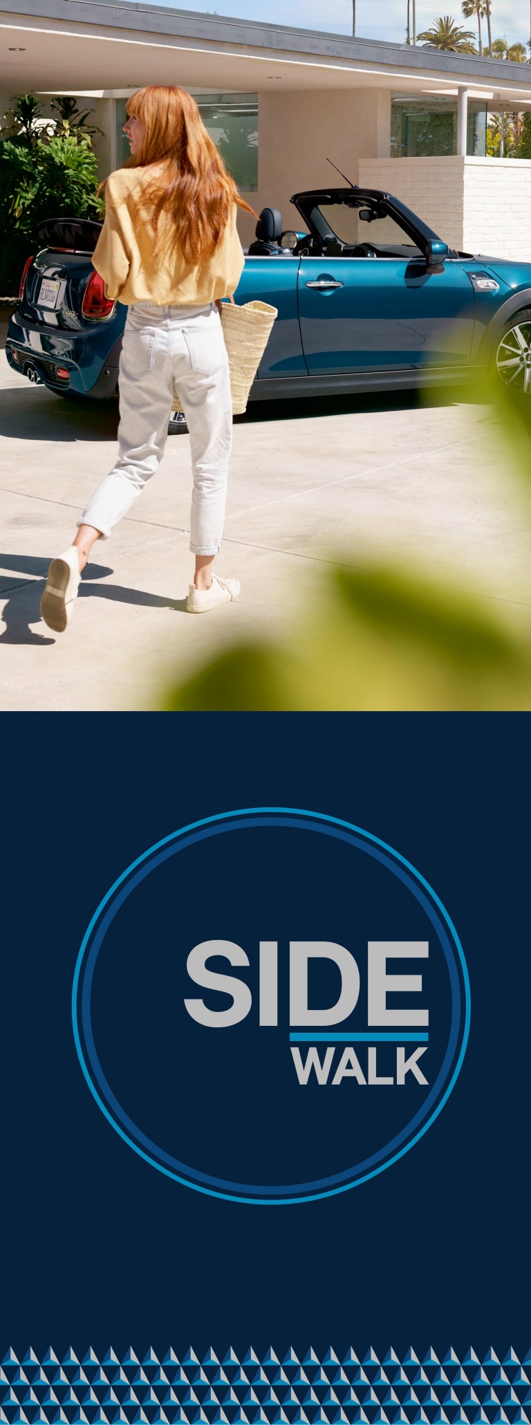 MINI Cabrio édition Sidewalk – bleu et noir – vue de côté